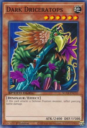 Dark Driceratops (SGX4-ENC10) - Speed Duel GX: Midterm Destruction 1st Edition Speed Duel GX: Midterm Destruction Yugioh Single Squirtle Squad Card Shop.