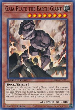 Gaia Plate the Earth Giant (SGX4-END01) - Speed Duel GX: Midterm Destruction 1st Edition Speed Duel GX: Midterm Destruction Yugioh Single Squirtle Squad Card Shop.