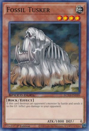 Fossil Tusker (SGX4-END09) - Speed Duel GX: Midterm Destruction 1st Edition Speed Duel GX: Midterm Destruction Yugioh Single Squirtle Squad Card Shop.