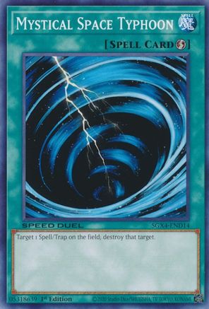 Mystical Space Typhoon (SGX4-END14) - Speed Duel GX: Midterm Destruction 1st Edition Speed Duel GX: Midterm Destruction Yugioh Single Squirtle Squad Card Shop.