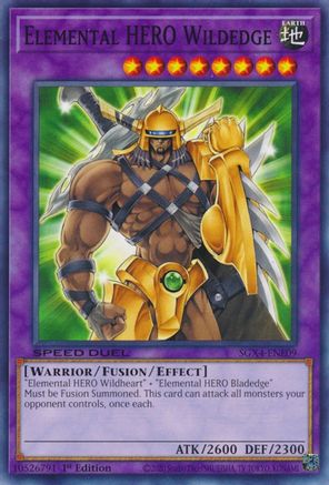 Elemental HERO Wildedge (SGX4-ENE09) - Speed Duel GX: Midterm Destruction 1st Edition Speed Duel GX: Midterm Destruction Yugioh Single Squirtle Squad Card Shop.