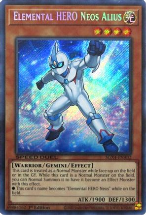 Elemental HERO Neos Alius (Secret Rare) (SGX4-ENA02) - Speed Duel GX: Midterm Destruction 1st Edition Speed Duel GX: Midterm Destruction Yugioh Single Squirtle Squad Card Shop.