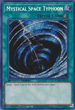 Mystical Space Typhoon (Secret Rare) (SGX4-END14) - Speed Duel GX: Midterm Destruction 1st Edition Speed Duel GX: Midterm Destruction Yugioh Single Squirtle Squad Card Shop.