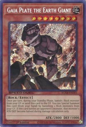 Gaia Plate the Earth Giant (Secret Rare) (SGX4-END01) - Speed Duel GX: Midterm Destruction 1st Edition Speed Duel GX: Midterm Destruction Yugioh Single Squirtle Squad Card Shop.