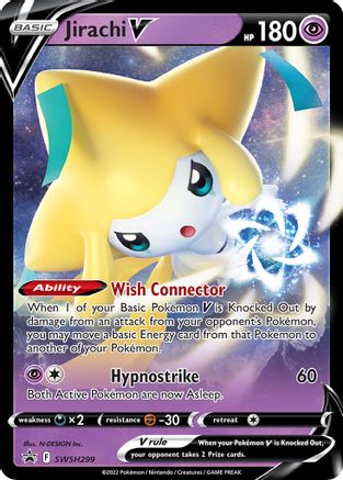 Jirachi V - 299 SWSH299 - Holofoil SWSH Sword & Shield Promo Cards - Promo SWSH: Sword & Shield Promo Cards Pokemon Single Squirtle Squad Card Shop.