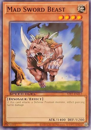 Mad Sword Beast (STP7-EN017) - Speed Duel: Tournament Pack 7 Unlimited Speed Duel: Tournament Pack 7 Yugioh Single Squirtle Squad Card Shop.
