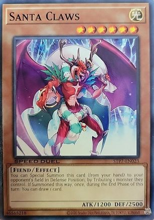 Santa Claws (STP7-EN023) - Speed Duel: Tournament Pack 7 Unlimited Speed Duel: Tournament Pack 7 Yugioh Single Squirtle Squad Card Shop.