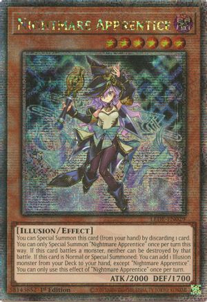 Nightmare Apprentice (Quarter Century Secret Rare) (LEDE-EN029) - Legacy of Destruction 1st Edition Legacy of Destruction Yugioh Single Squirtle Squad Card Shop.
