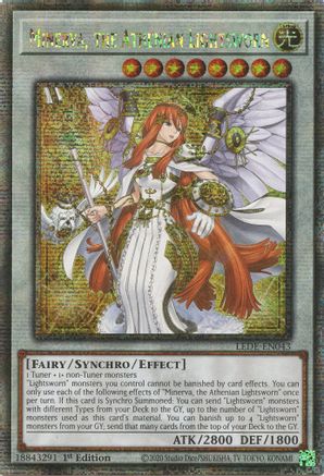 Minerva, the Athenian Lightsworn (Quarter Century Secret Rare) (LEDE-EN043) - Legacy of Destruction 1st Edition Legacy of Destruction Yugioh Single Squirtle Squad Card Shop.