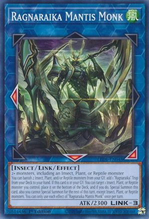 Ragnaraika Mantis Monk (LEDE-EN048) - Legacy of Destruction 1st Edition Legacy of Destruction Yugioh Single Squirtle Squad Card Shop.