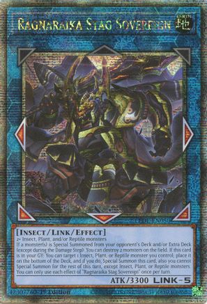 Ragnaraika Stag Sovereign (Quarter Century Secret Rare) (LEDE-EN050) - Legacy of Destruction 1st Edition Legacy of Destruction Yugioh Single Squirtle Squad Card Shop.