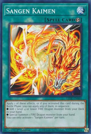Sangen Kaimen (LEDE-EN060) - Legacy of Destruction 1st Edition Legacy of Destruction Yugioh Single Squirtle Squad Card Shop.