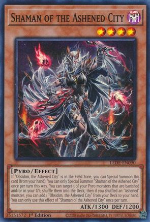 Shaman of the Ashened City (LEDE-EN090) - Legacy of Destruction 1st Edition Legacy of Destruction Yugioh Single Squirtle Squad Card Shop.