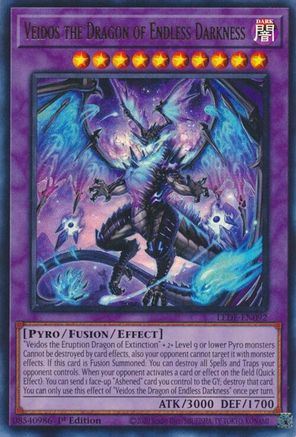 Veidos the Dragon of Endless Darkness (LEDE-EN092) - Legacy of Destruction 1st Edition Legacy of Destruction Yugioh Single Squirtle Squad Card Shop.