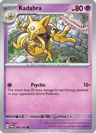Kadabra 081 SV06 Twilight Masquerade - Common SV06: Twilight Masquerade Pokemon Single Squirtle Squad Card Shop.