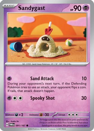 Sandygast 091 - Reverse Holofoil SV06 Twilight Masquerade - Common SV06: Twilight Masquerade Pokemon Single Squirtle Squad Card Shop.