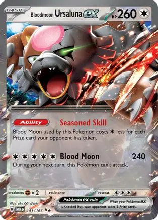 Pokémon TCG – Bloodmoon Ursaluna ex 141/167 – Twilight Masquerade – Double Rare SV06: Twilight Masquerade Pokemon Single Squirtle Squad Card Shop.