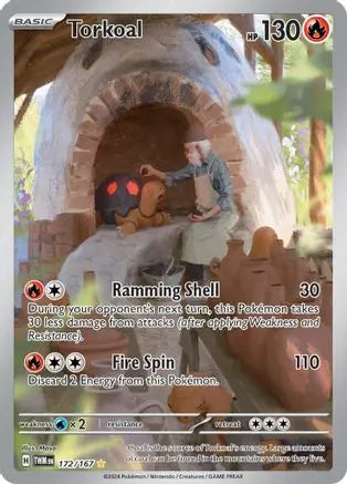 Torkoal 172/167 - Holofoil SV06 Twilight Masquerade - Illustration Rare