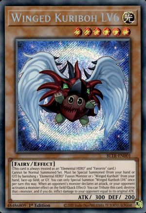 Winged Kuriboh LV6 (BLTR-EN001) - Battles of Legend: Terminal Revenge 1st Edition Battles of Legend: Terminal Revenge Yugioh Single Squirtle Squad Card Shop.