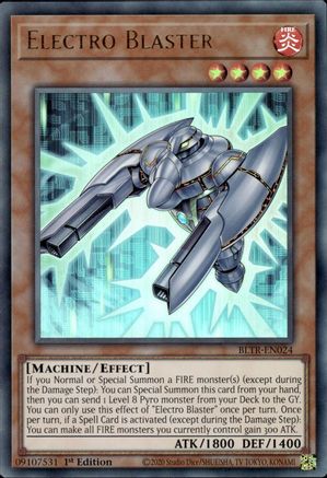 Electro Blaster (BLTR-EN024) - Battles of Legend: Terminal Revenge 1st Edition Battles of Legend: Terminal Revenge Yugioh Single Squirtle Squad Card Shop.
