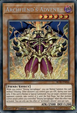 Archfiend's Advent (BLTR-EN046) - Battles of Legend: Terminal Revenge 1st Edition Battles of Legend: Terminal Revenge Yugioh Single Squirtle Squad Card Shop.