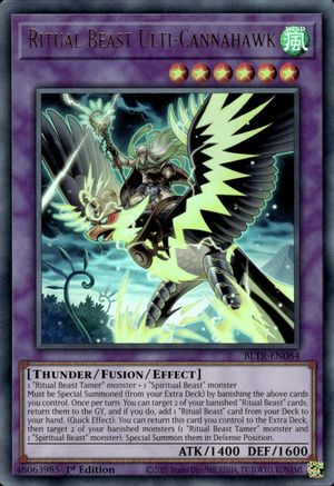 Ritual Beast Ulti-Cannahawk (BLTR-EN084) - Battles of Legend: Terminal Revenge 1st Edition Battles of Legend: Terminal Revenge Yugioh Single Squirtle Squad Card Shop.
