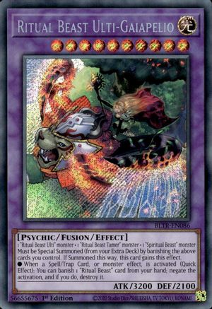 Ritual Beast Ulti-Gaiapelio (BLTR-EN086) - Battles of Legend: Terminal Revenge 1st Edition Battles of Legend: Terminal Revenge Yugioh Single Squirtle Squad Card Shop.