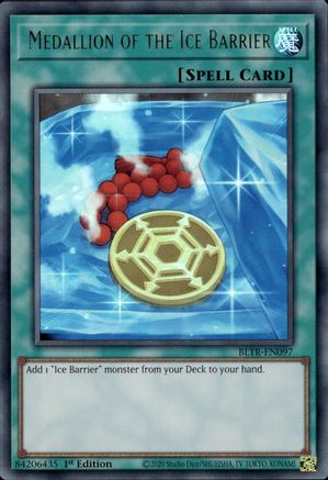 Medallion of the Ice Barrier (BLTR-EN097) - Battles of Legend: Terminal Revenge 1st Edition Battles of Legend: Terminal Revenge Yugioh Single Squirtle Squad Card Shop.