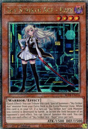 Sky Striker Ace - Raye (Alternate Art) (Quarter Century Secret Rare) (BLTR-EN116) - Battles of Legend: Terminal Revenge 1st Edition Battles of Legend: Terminal Revenge Yugioh Single Squirtle Squad Card Shop.