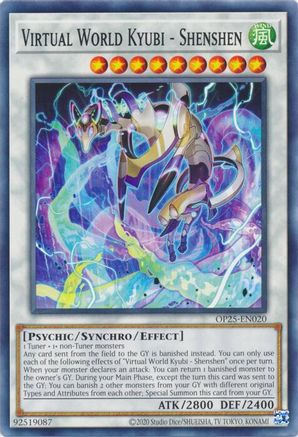 Virtual World Kyubi - Shenshen (OP25-EN020) - OTS Tournament Pack 25 Unlimited OTS Tournament Pack 25 Yugioh Single Squirtle Squad Card Shop.
