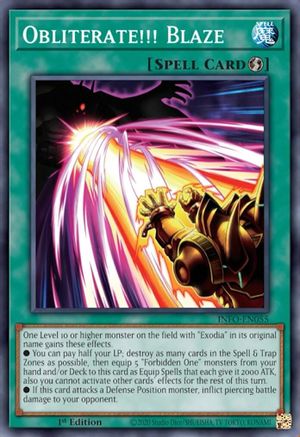 Obliterate!!! Blaze (INFO-EN055) - The Infinite Forbidden 1st Edition The Infinite Forbidden Yugioh Single Squirtle Squad Card Shop.