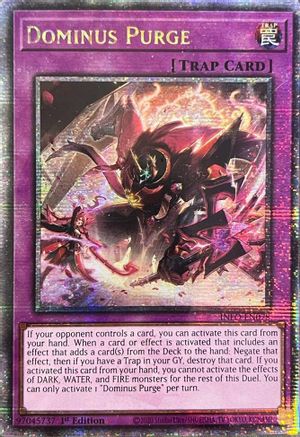 Dominus Purge (Quarter Century Secret Rare) (INFO-EN078) - The Infinite Forbidden 1st Edition The Infinite Forbidden Yugioh Single Squirtle Squad Card Shop.