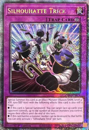 Silhouhatte Trick (Quarter Century Secret Rare) (INFO-EN079) - The Infinite Forbidden 1st Edition The Infinite Forbidden Yugioh Single Squirtle Squad Card Shop.