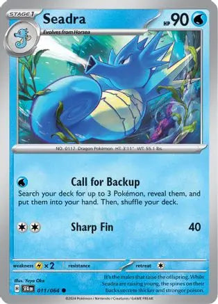 Seadra 011 - Reverse Holofoil SV Shrouded Fable - Common