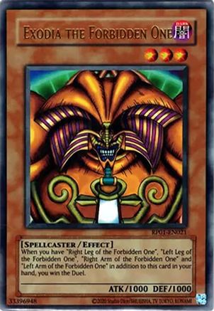 Exodia the Forbidden One (RP01-EN021) - Retro Pack (2020 Date Reprint) Unlimited Retro Pack (2020 Date Reprint) Yugioh Single Squirtle Squad Card Shop.