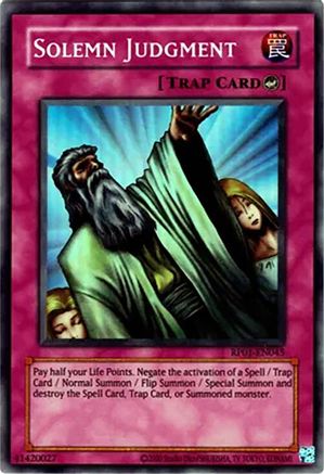 Solemn Judgment (RP01-EN045) - Retro Pack (2020 Date Reprint) Unlimited Retro Pack (2020 Date Reprint) Yugioh Single Squirtle Squad Card Shop.