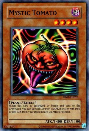 Mystic Tomato (RP01-EN076) - Retro Pack (2020 Date Reprint) Unlimited Retro Pack (2020 Date Reprint) Yugioh Single Squirtle Squad Card Shop.