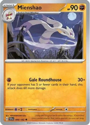 Mienshao 084 - Reverse Holofoil SV07 Stellar Crown - Uncommon