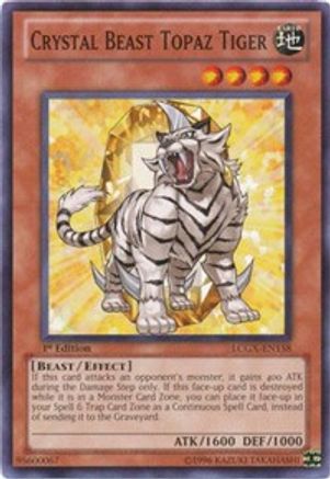 Crystal Beast Topaz Tiger (LCGX-EN158) - Legendary Collection 2 1st Edition Legendary Collection 2 Yugioh Single Squirtle Squad Card Shop.
