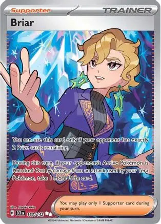 Pokémon TCG - Briar 163/142 - Stellar Crown - Ultra Rare SV07: Stellar Crown Pokemon Single Squirtle Squad Card Shop.