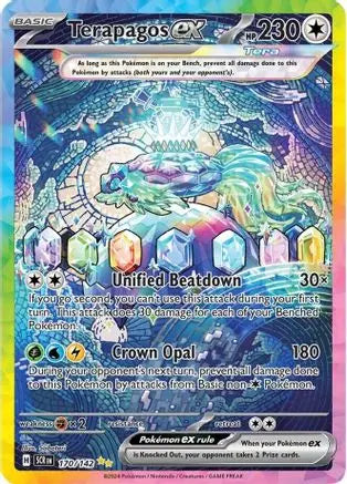 Front of Terapagos ex 170/142 Stellar Crown Pokémon card