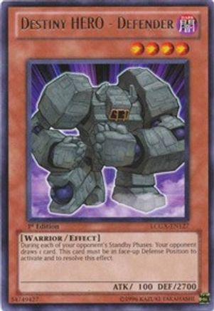 Destiny HERO - Defender (LCGX-EN127) - Legendary Collection 2 Unlimited Legendary Collection 2 Yugioh Single Squirtle Squad Card Shop.