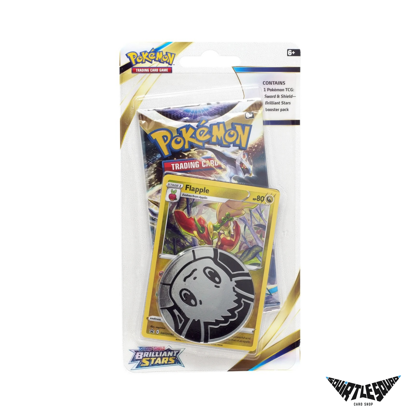 Pokemon - Brilliant Stars - Checklane - Flapple Promo & Eevee Coin