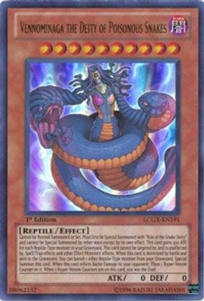 Vennominaga the Deity of Poisonous Snakes (LCGX-EN191) - Legendary Collection 2 1st Edition Legendary Collection 2 Yugioh Single Squirtle Squad Card Shop.