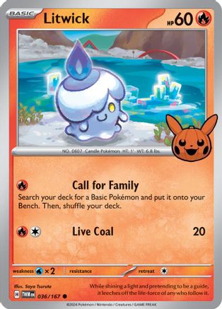 Litwick 036 Trick or Trade BOOster Bundle 2024 - Common Trick or Trade BOOster Bundle 2024 Pokemon Single Squirtle Squad Card Shop.