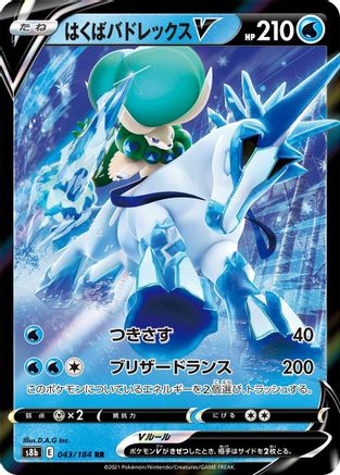 Ice Rider Calyrex V - 043/184 (043/184) - S8b VMAX Climax Holofoil S8b: VMAX Climax Pokemon Japanese Single Squirtle Squad Card Shop.