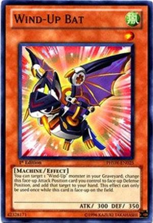 Wind-Up Bat (PHSW-EN025) - Photon Shockwave Unlimited Photon Shockwave Yugioh Single Squirtle Squad Card Shop.