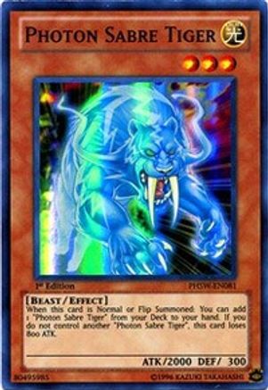 Photon Sabre Tiger (PHSW-EN081) - Photon Shockwave 1st Edition Photon Shockwave Yugioh Single Squirtle Squad Card Shop.