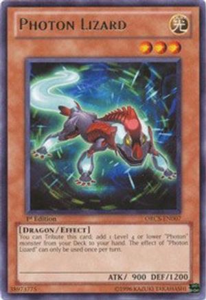 Photon Lizard (ORCS-EN007) - Order of Chaos Unlimited Order of Chaos Yugioh Single Squirtle Squad Card Shop.