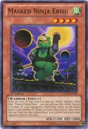 Masked Ninja Ebisu (ORCS-EN030) - Order of Chaos 1st Edition Order of Chaos Yugioh Single Squirtle Squad Card Shop.